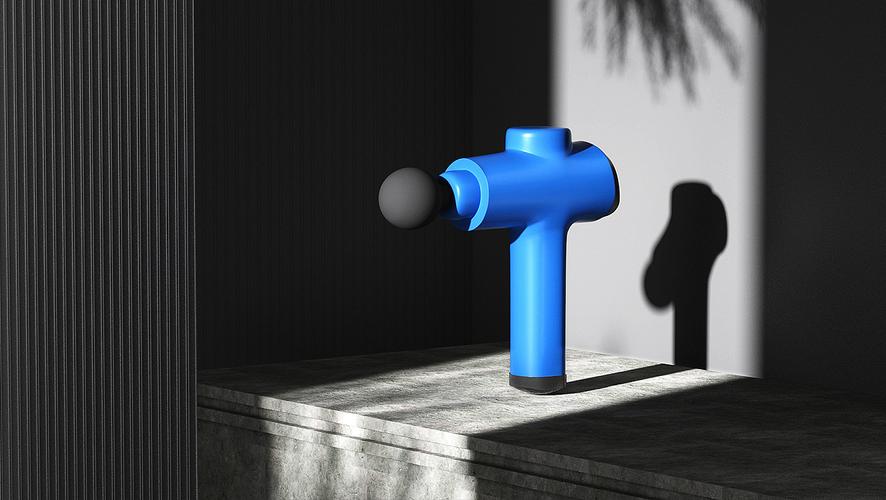 筋膜枪产品渲染(图zmze2ndi0nja0) - 产品 - 站酷设计师axin